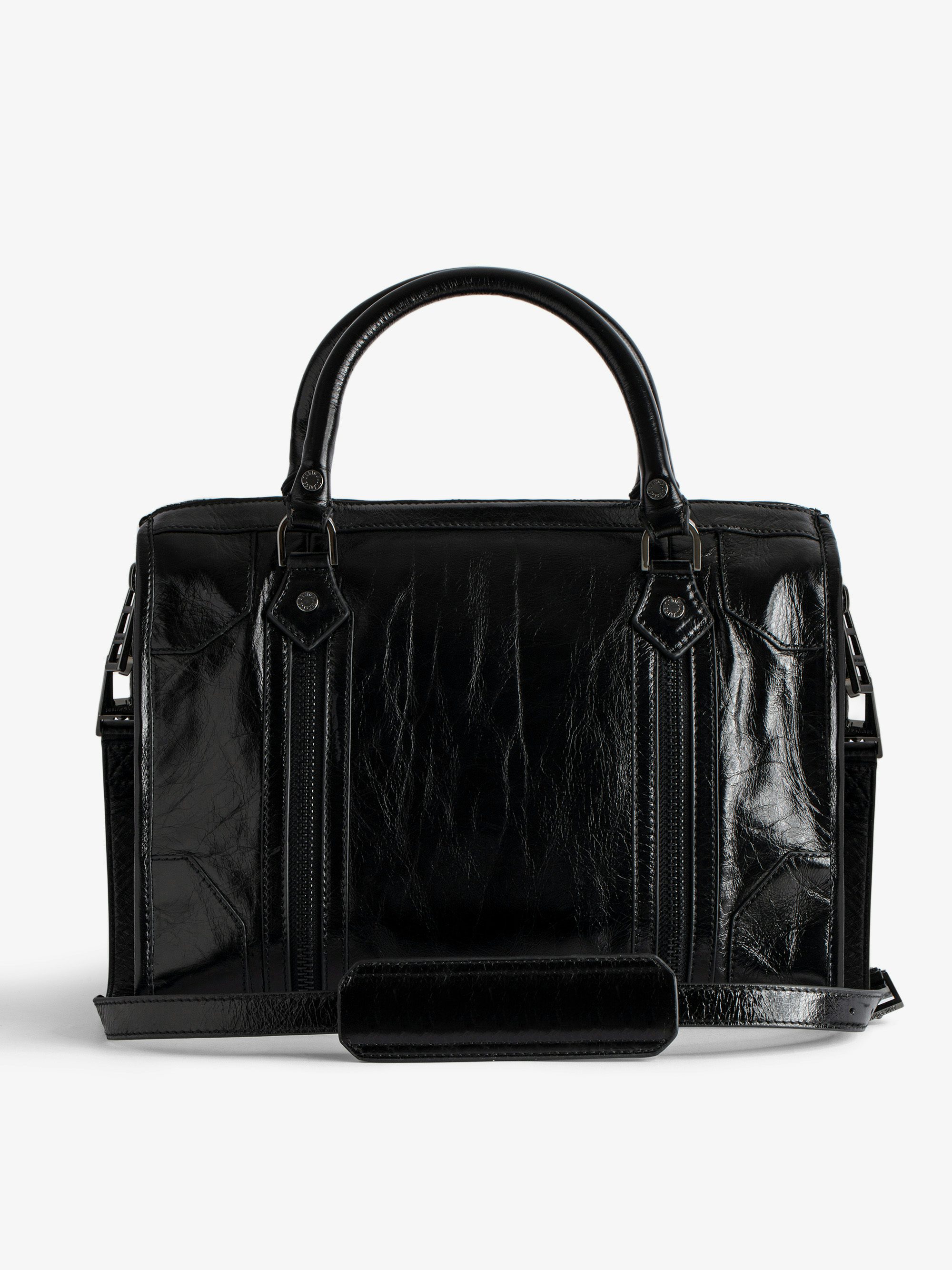 Sunny Medium #2 Vintage Patent Bag - Iconic Sunny Medium bag in vintage-effect leather.